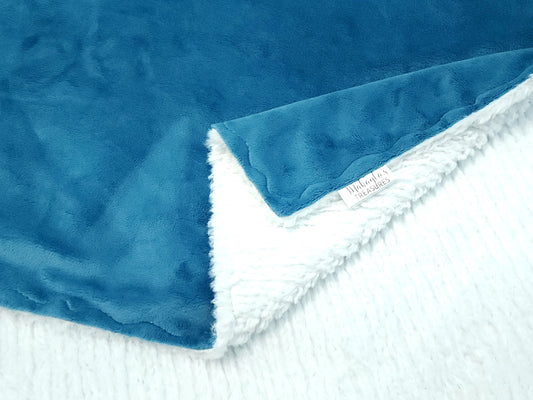 RTS French Blue, White Chenille - 30x35"