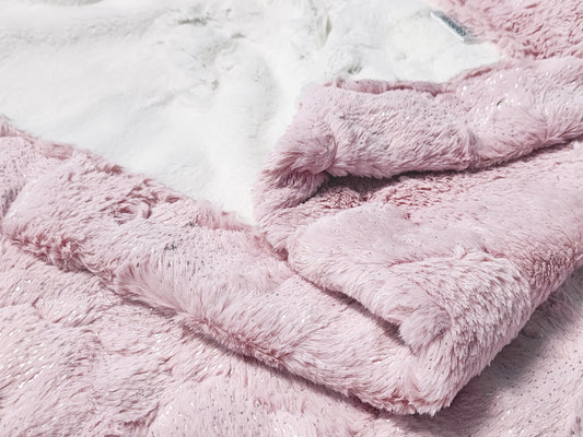 RTS Frosted Silver & Rosewater Dazzle Double Luxe 42" Square