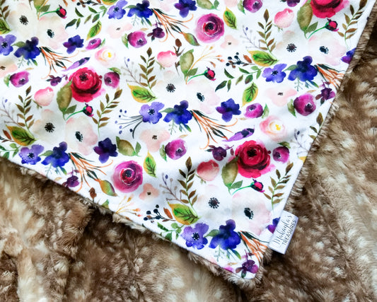 Pink & Purple Wildflowers, Cappuccino Fawn