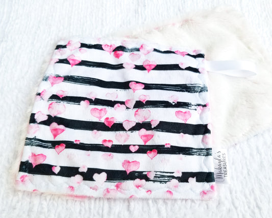 RTS Hearts & Stripes Pacifier Lovey