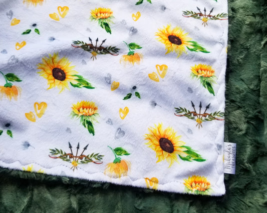 RTS Sunflowers & Hearts, Camo Galaxy - 30x35"