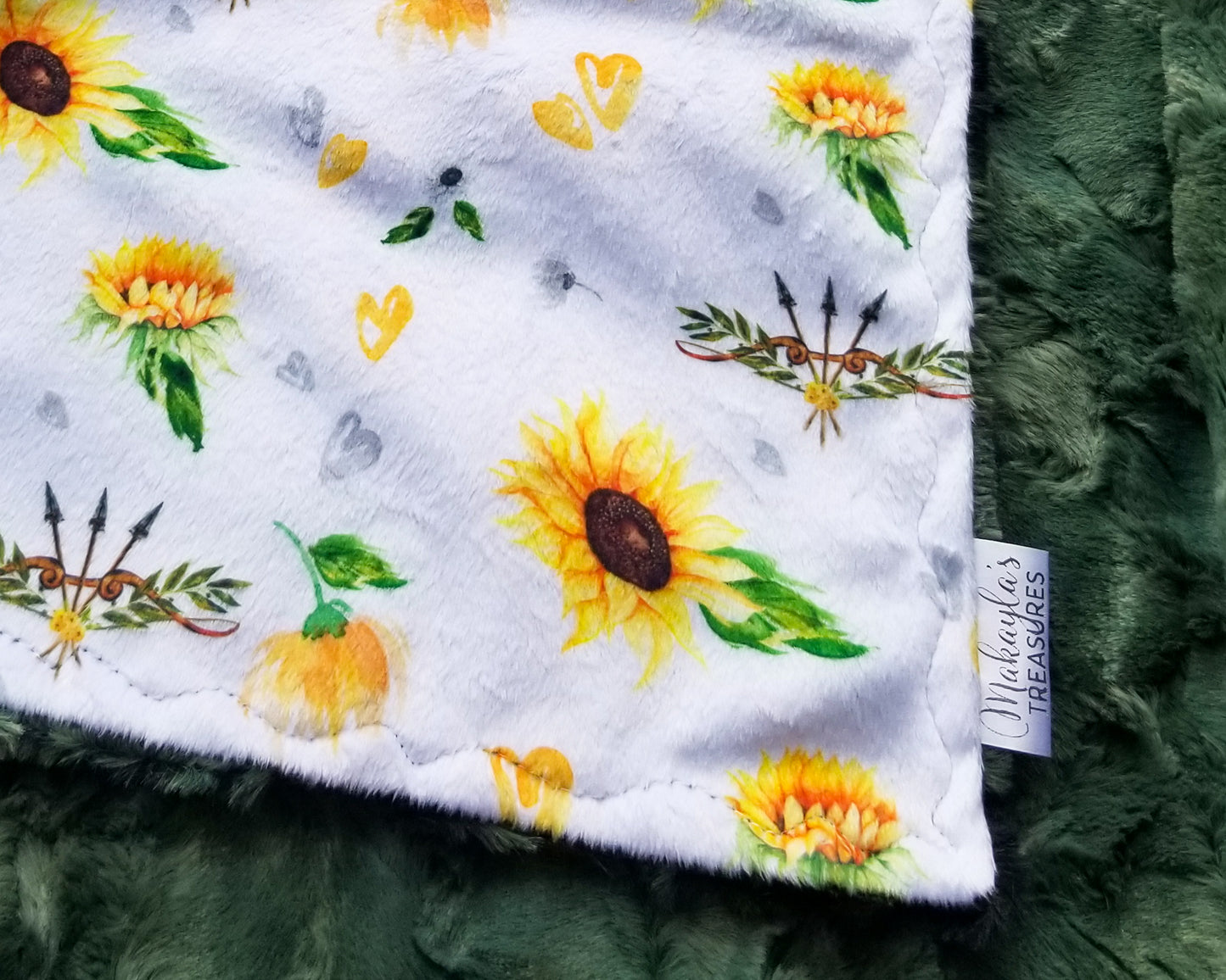 RTS Sunflowers & Hearts, Camo Galaxy - 30x35"