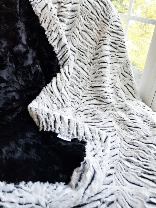 Snow Zebra & Black Marble Double Luxe