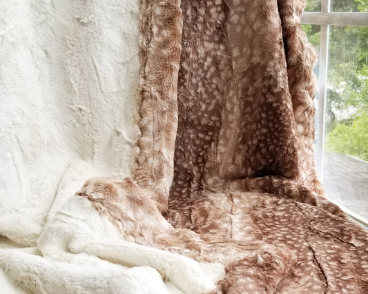 Ivory Hide & Cappuccino Fawn Double Luxe