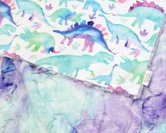 Purple Dinosaurs Watercolor, Mermaid Sorbet
