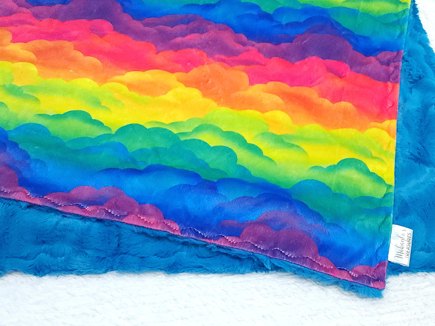 RTS Rainbow Clouds, Peacock Hide - 30x35"