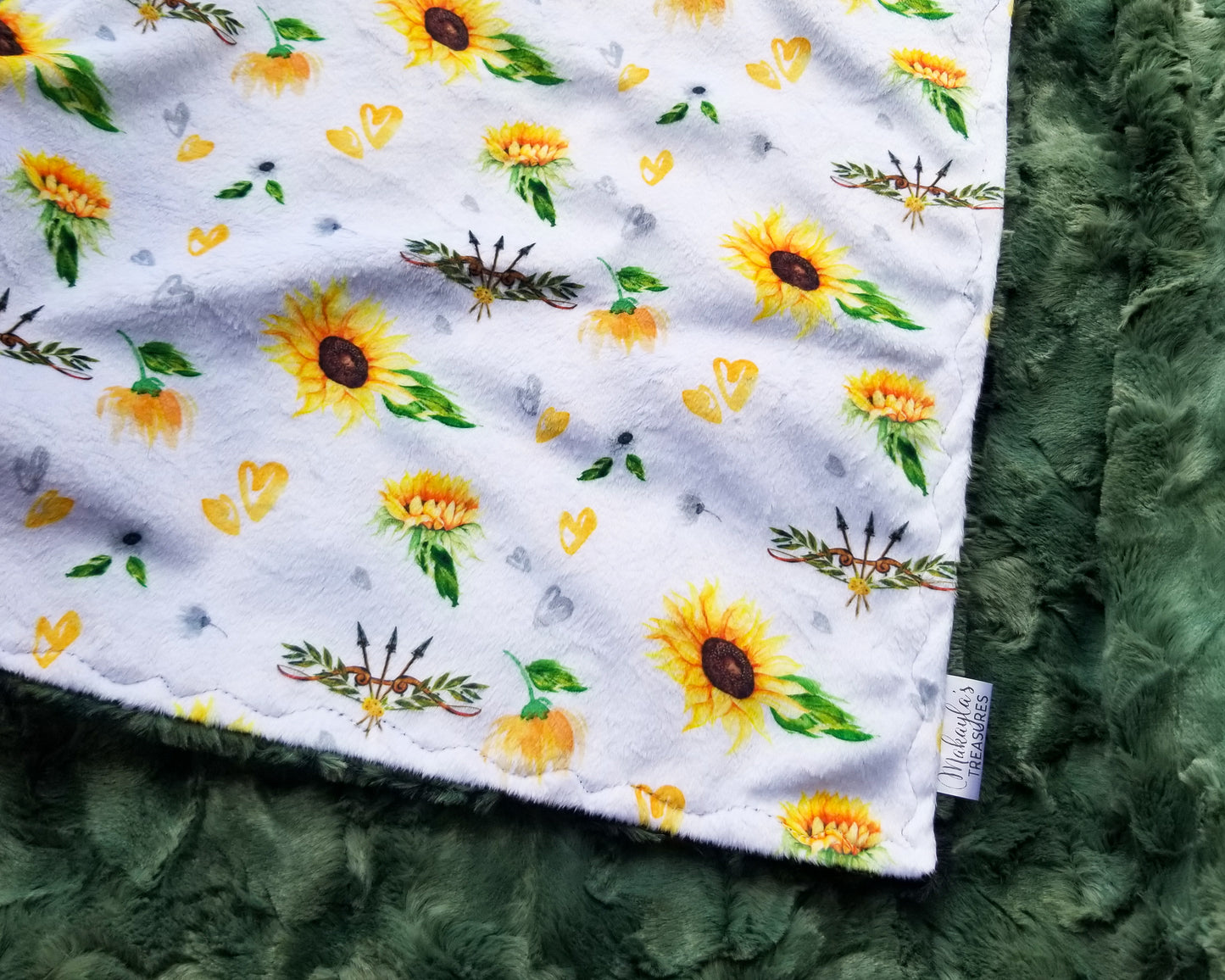 RTS Sunflowers & Hearts, Camo Galaxy - 30x35"