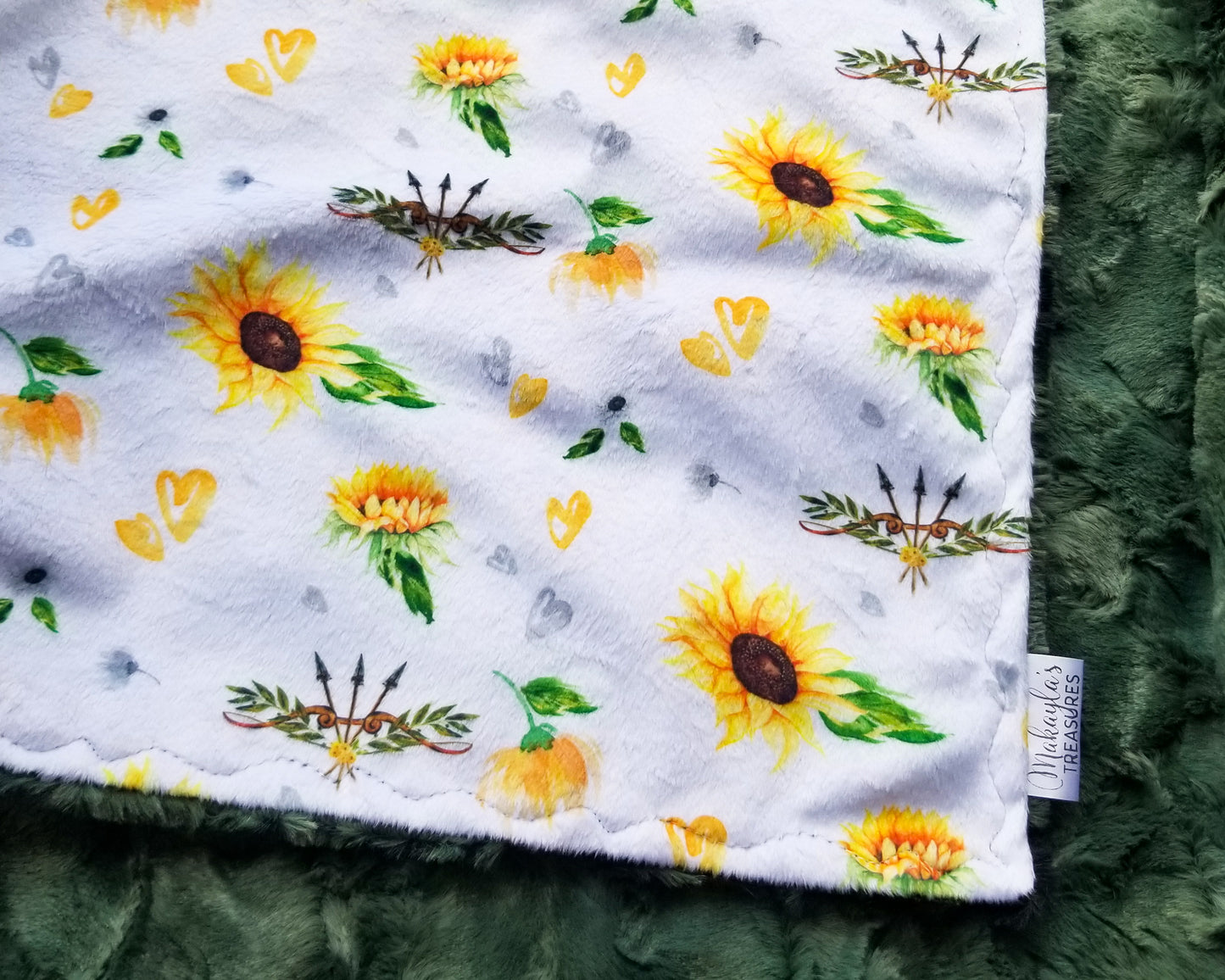 RTS Sunflowers & Hearts, Camo Galaxy - 30x35"