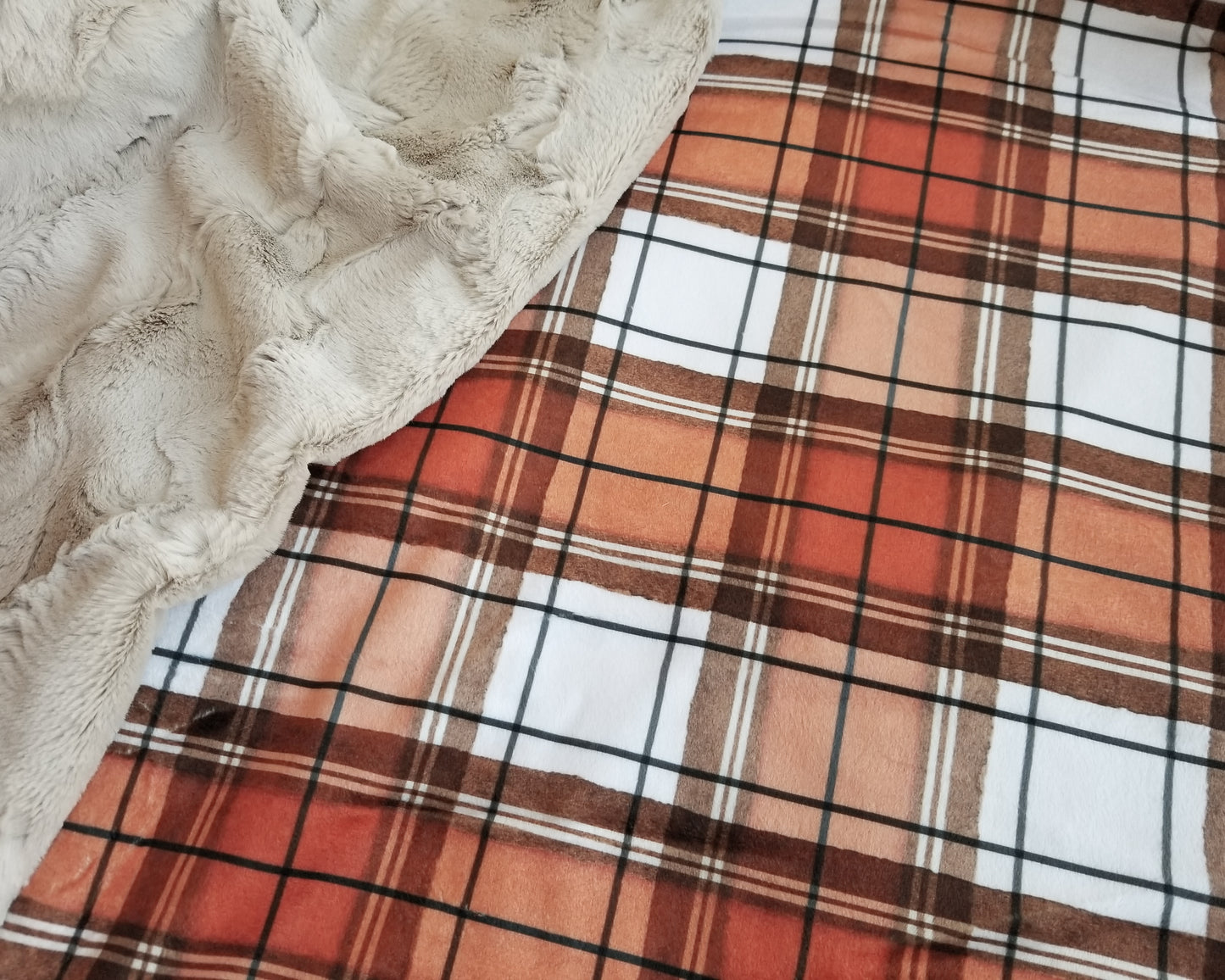 Autumn Plaid, Beige Hide