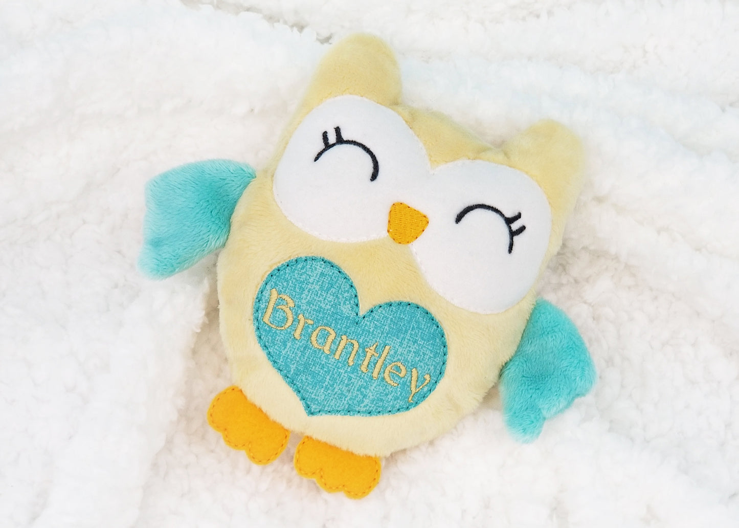 Yellow & Teal Owl Plushie